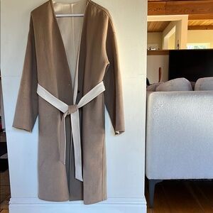 Uniqlo Tan Coat with Belt